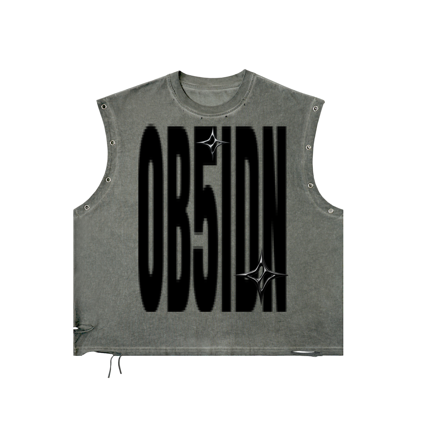 0B5ZN1 DISTRESSED EYELET SHIRT
