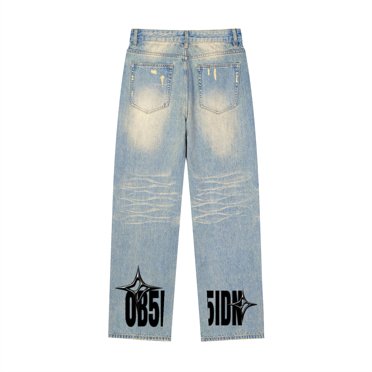Obsidiien Raw Hem Denim Jeans