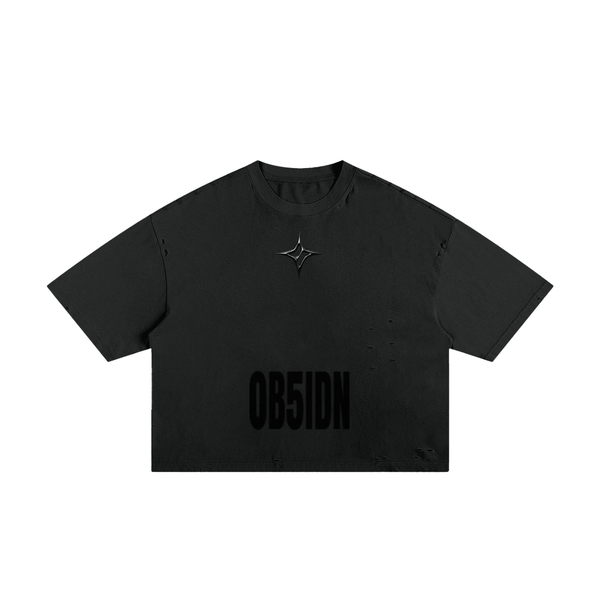 OB5ZN1 DISTRESSED BLACK T